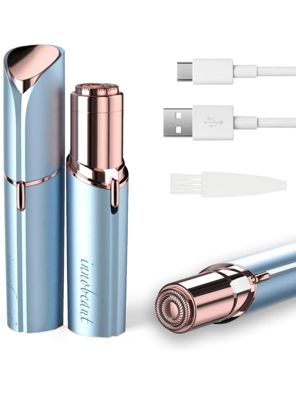 Painless Electric Facial Hair Remover for Women - USB Rechargeable, Portable